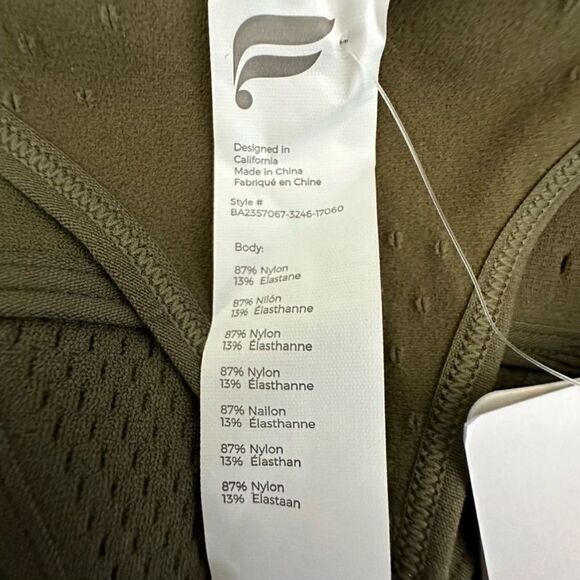 Sports Bra Fabletics Sculpt Knit Contour Low Impact Sports Bra XL Dark Moss - Picture 3 of 6